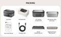 Ohřívací box na jídlo , dobíjecí s baterií 21000 mAh, vyjímatelná vnitřní nádoba z nerezové oceli o objemu 1,2 litru, nepropustný obědový box pro kancelář/cestování/piknik/kempování