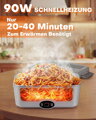 Ohřívací box na jídlo 90 W s časovačem, objemu 1,8 l do auta 12 V/24 V, 110 V/220 V,  Wantocore