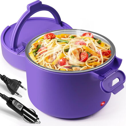 Přenosný vyhřívaný obědový box s příbory a izolovanou taškou na oběd, 12 24 230 V Přenosný vyhřívaný obědový box s příbory a izolovanou taškou na oběd, 12 24 230 V