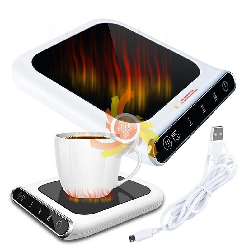 Ohřívač hrnků s napájením přes USB, 3 nastavení teploty ohřevu: 70 °C, 90 °C, 110 °C K192C 